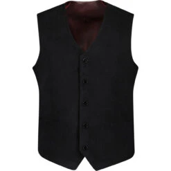Manero Retro 70s Cord Waistcoat (R) -Trendify Shop madcap cord waistcoat black front 75201.1661260465
