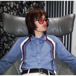 Blast Mod Stripe Polo Cardigan (FL) -Trendify Shop madcap england blast polo blue2 56893.1661265809