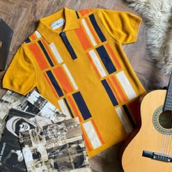 Comet Retro 60s Mod Polo Shirt (GO) -Trendify Shop madcap england comet polo gold7 90415.1661261163 1