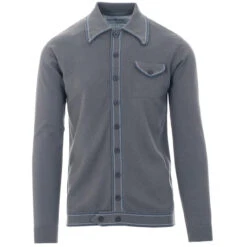 Crawdaddy Micro Dash LS Polo BLACK -Trendify Shop madcap england crawdaddy long sleeve polo top steel grey 4 38143.1661262444