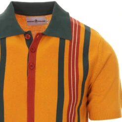 Farlowe Mod Stripe Knit Polo Top WS -Trendify Shop madcap england farlowe knitted polo harvest gold 2 63418.1661261197