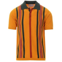 Farlowe Mod Stripe Knit Polo Top WS -Trendify Shop madcap england farlowe knitted polo harvest gold 3 83956.1661261195