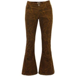 Paisley Rave Retro Cord Bellbottoms -Trendify Shop madcap england paisley rave bellbottom flares tan 1 98217.1679656829 1