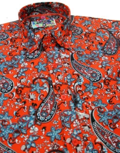 Tabla Paisley Retro 60s Mod Shirt -Trendify Shop madcap england tabla paisley shirt red 1 08175.1661270592