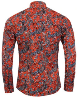 Tabla Paisley Retro 60s Mod Shirt -Trendify Shop madcap england tabla paisley shirt red 2 36714.1661270591