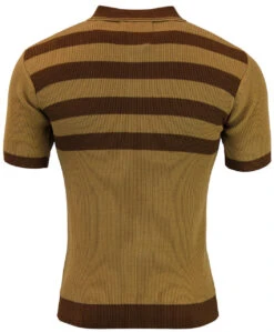 Terry Retro Mod Ribbed Stripe Polo (BB) -Trendify Shop madcap england terry polo brown 2 95668.1679657084