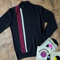Westwood Racing Stripe Turtleneck B -Trendify Shop madcap england westwood jumper black3 55610.1661260949