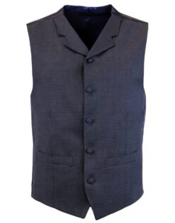 1960s Mod Check Lapel Waistcoat -Trendify Shop madcap suit waistcoat4 81563.1661271085