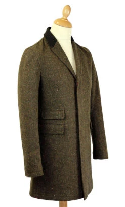 The Regent Mod Donegal Top Coat (N) -Trendify Shop madcap overcoat brown2 82825.1661273733