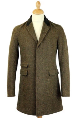 The Regent Mod Donegal Top Coat (N) -Trendify Shop madcap overcoat brown4 86223.1661273732