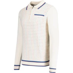 Coltrane Mod Jacquard Knit Polo SW -Trendify Shop madcapeng jacquard zip ls polo snow side 85291.1678197974