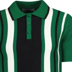 Folklore Mod Stripe Knit Polo BLUE -Trendify Shop madcapeng stripe polo tshirt green detail 44722.1673453110