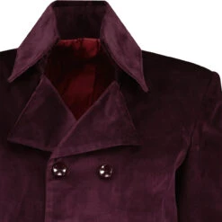 In Crowd High Collar Velvet Jacket -Trendify Shop madcapengland incrowd velvet coat purple detail 98917.1687189000