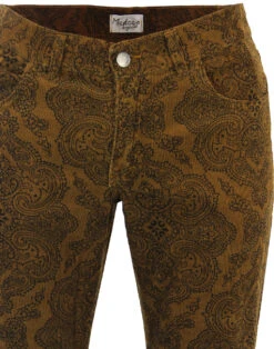 Paisley Rave 1970s Cord Bellbottoms -Trendify Shop paisley cord flares 4 42051.1679656836