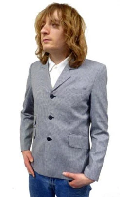 'Barrett' - Retro Mod Houndstooth Blazer By MADCAP -Trendify Shop Barratt Blazer Jacket Madcap England1 34731.1666958544