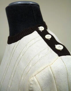 BECKETT Madcap Retro Mod Mens Cable Knit Jumper W