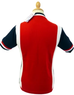 'Hi-Wheel' - Madcap Retro Mod Cycling Top RED/NAVY -Trendify Shop Hi wheel SS Red2 72686.1666957443