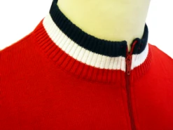 'Hi-Wheel' - Madcap Retro Mod Cycling Top RED/NAVY -Trendify Shop Hi wheel SS Red3 21770.1666957446