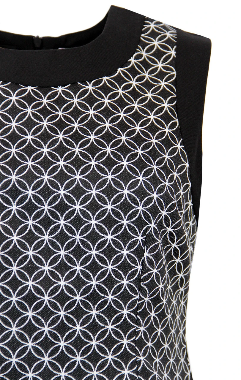 Hepburn Floral Op Art Mini Dress 6 Hepburn Floral Op Art Mini Dress - Image 4