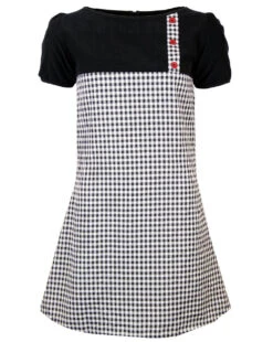 Lucy In The Sky Mod Gingham Dress B -Trendify Shop Madcap England Lucy Dress Black 38042.1661273605