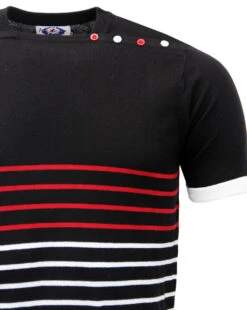 Memphis Retro 60s Mod Atom Neck Breton Jumper (N) -Trendify Shop Madcap England Memphis Black2 75016.1666956923 1