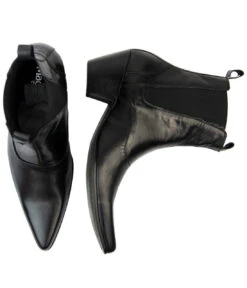 Outlaw Mod Cuban Chelsea Boots (Br) -Trendify Shop Madcap England Outlaw Leather Black31 85073.1661338533 1