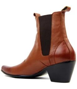Outlaw Mod Cuban Chelsea Boots (Br) -Trendify Shop Madcap England Outlaw Leather Tan2 68961.1661338518 1