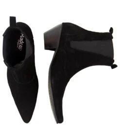 Outlaw Mod Cuban Chelsea Boots (Br) -Trendify Shop Madcap England Outlaw Suede Black3 63992.1661338505 1