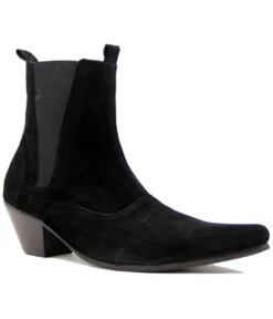 Outlaw Mod Cuban Chelsea Boots (BS) -Trendify Shop Madcap England Outlaw Suede Black6 59235.1661338503 2