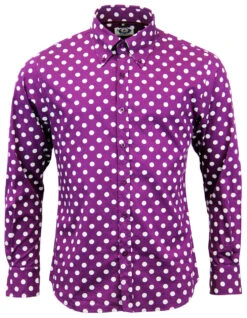Penny Dot Lane Retro 60s Mod MADCAP Shirt (B/G) -Trendify Shop Madcap England Penny Dot Lane Purple 20077.1661339152 1