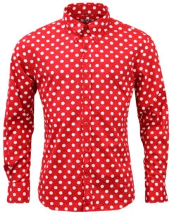 Penny Dot Lane Retro 60s Mod MADCAP Shirt (B/G) -Trendify Shop Madcap England Penny Dot Lane Red 02838.1661339058 1