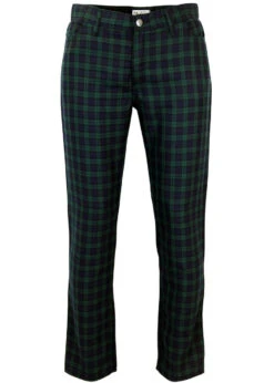 Tartan Trews Retro Mod Trousers BR -Trendify Shop Madcap England Tartan Trew Green1 04810.1661273649 2