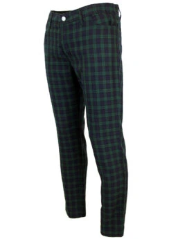 Tartan Trews Retro Mod Trousers BR -Trendify Shop Madcap England Tartan Trew Green31 27702.1661273650 2