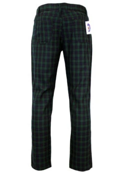 Tartan Trews Retro Mod Trousers BG -Trendify Shop Madcap England Tartan Trew Green41 33380.1661273651 1