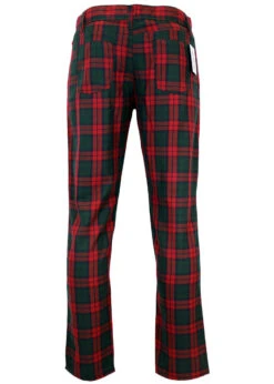 Tartan Trews Retro Mod Trousers BW -Trendify Shop Madcap England Tartan Trew Green4 50626.1661273637