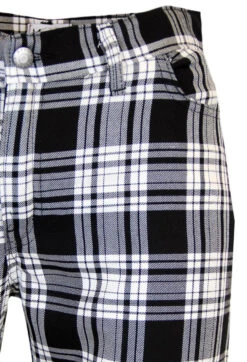 Tartan Trews Retro Mod Trousers BW -Trendify Shop Madcap England Tartan Trew White2 45241.1661273624