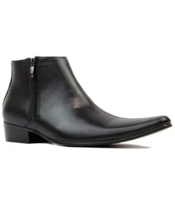 Thunderbolt MADCAP Chisel Toe Chelsea Boots (Br) -Trendify Shop Madcap England Thunderbolt Leather Black 93349.1661274161