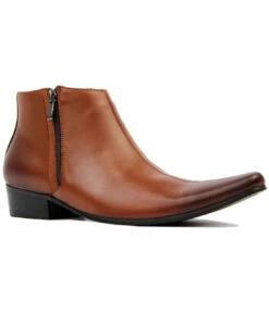 Thunderbolt MADCAP Chisel Toe Chelsea Boots (BS) -Trendify Shop Madcap England Thunderbolt Leather Tan 13191.1661338149 2