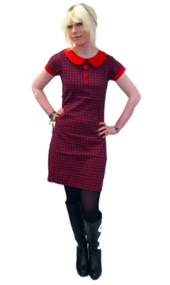Dollierocker MADCAP Retro Mod Target Dress (W) -Trendify Shop Madcap Dollierocker Dress Navy3 40442.1666956980