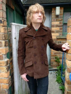 The Rare Breed - MADCAP Mens Retro Mod Jacket (DB) -Trendify Shop Madcap Rare Breed Jacket Brown Cord6 19440.1666958223