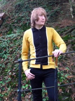 'Mustard Marriott' - Retro Mod Sixties Mens Polo -Trendify Shop Mustard Marriot6 97528.1666957492