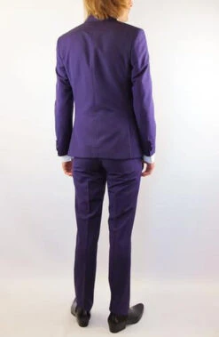 Tailored By Madcap Mod Mohair Suit Jacket (Plum) -Trendify Shop Purple mohair suit back1 68937.1664291250