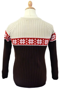 Nordic Winter - MADCAP Retro Snowflake Jumper -Trendify Shop Snowflake Ribbed Christmas Jumper1 10752.1666957346
