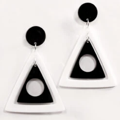 +ADA BINKS For Triangles Earrings B -Trendify Shop ada binks triangle earrings white 10086.1661263734