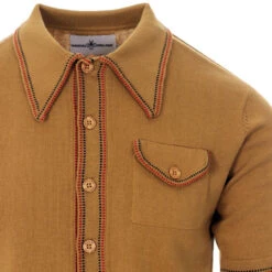 Crawdaddy Micro Dash Knit Polo (IP) -Trendify Shop crawdaddy caramel 03 20671.1661272893 7