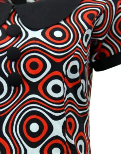 Dollierocker Op Art Mod Dress BLUE -Trendify Shop dollierocker op art 2 16408.1661272055