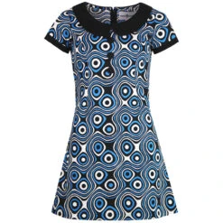 Dollierocker Op Art 1960s Mod Dress By Madcap England -Trendify Shop dollierocker trip op art dress blue 3 09815.1661266588 1