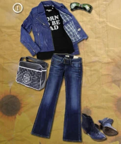 Zoe - Retro 70s Indie Leather Biker Jacket (Navy) -Trendify Shop leathers1a 55873.1661273587