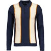 Junot Mod Waffle Stripe Knit Polo B -Trendify Shop maadcap england junot popcorn waffle polo navy 1 23557.1668164087 2