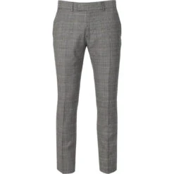 60s Mod Pow Check Suit Trousers (G) -Trendify Shop madacap pow suit trousers grey front 64362.1661264661